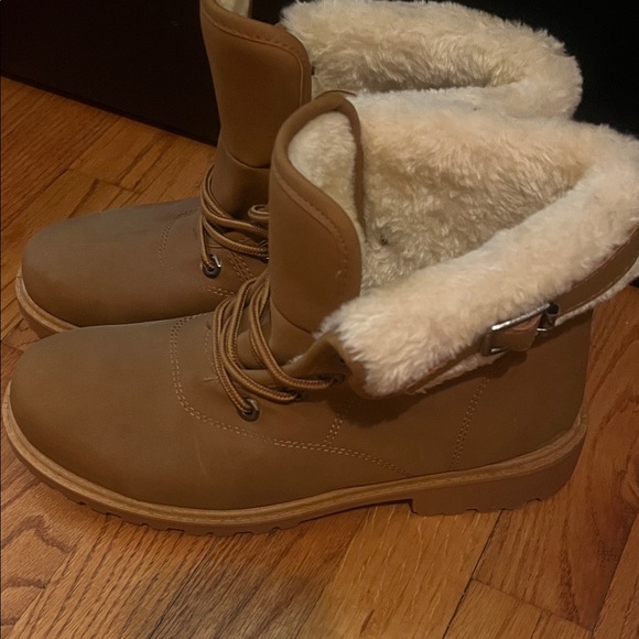 Brown Faux Fur Lined Boots - Picture 2 of 3